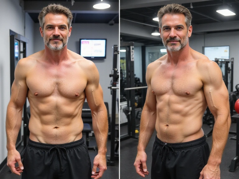 Άνδρας πριν και μετά - μυϊκή ανάπτυξη